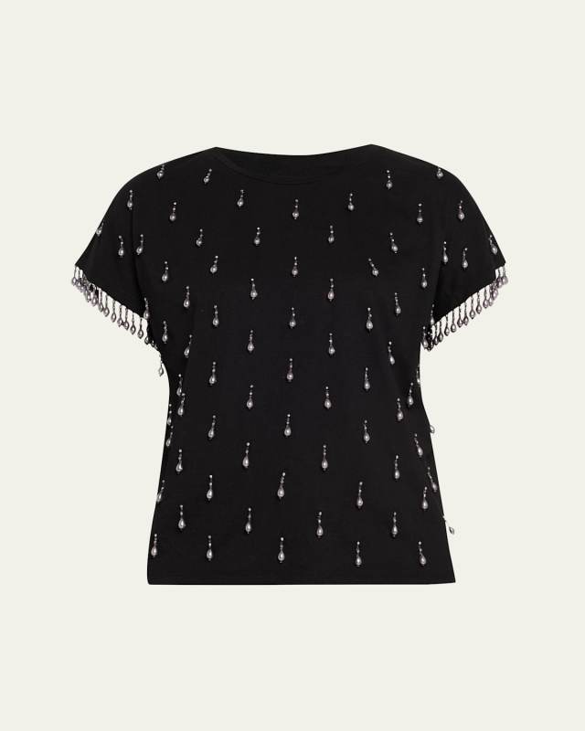 Carmel Beaded Cotton Knit T